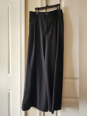 Zara Black Wide-Leg Men's Dress Pants